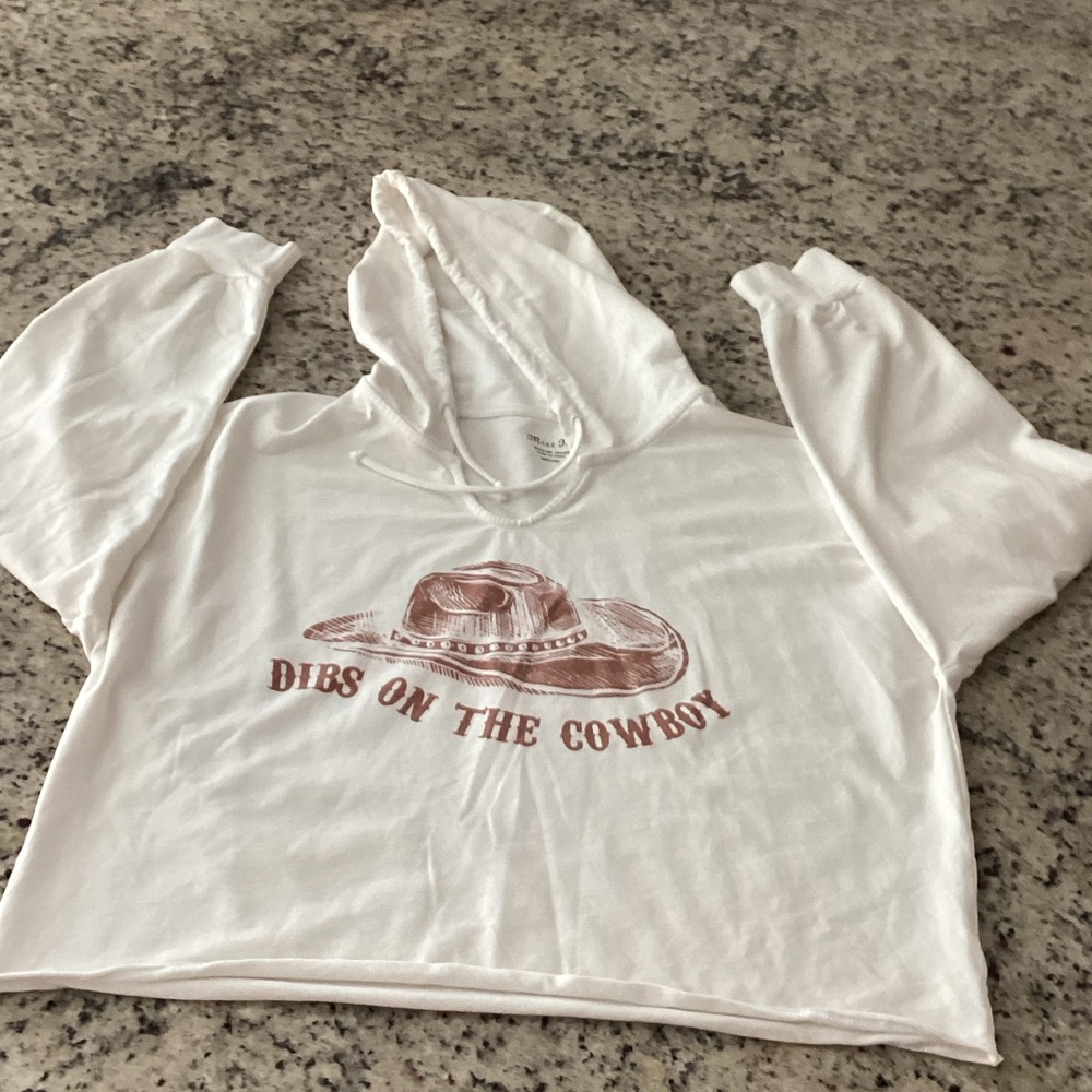 Miss Me White Pullover Hoodie with Script Logo